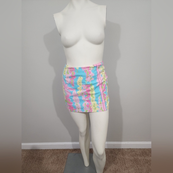 Vintage Lilly Pulitzer Y2K Dragonfly Pink Bow Skort Womens 4 Preppy Classic - Picture 2 of 14